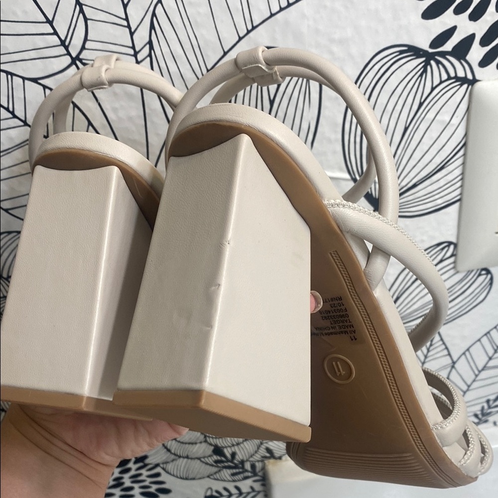 A NEW DAY Katana Cream Strappy Heels *flawed - Picture 4 of 9